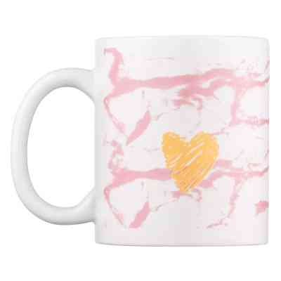 Чашка Ardesto Hello, 330мл, кераміка, біло-рожевий (AR3048WP) Винница