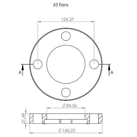 Фланцевый комплект Kalde(фланец+бурт)PPR 63 58050 (000016928) Киев