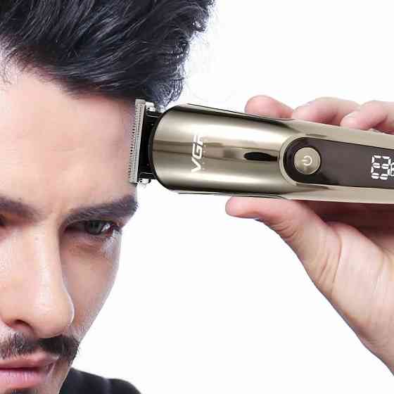 Аккумуляторная машинка для стрижки 5в1, VGR V-107 / Триммер для бороди / Набор для стрижки волос Киев