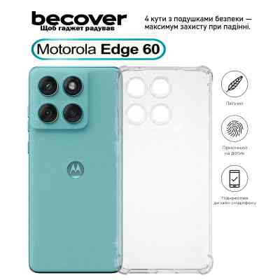 Чохол до мобільного телефона BeCover Anti-Shock Motorola Edge 60 Clear (713804) Вінниця