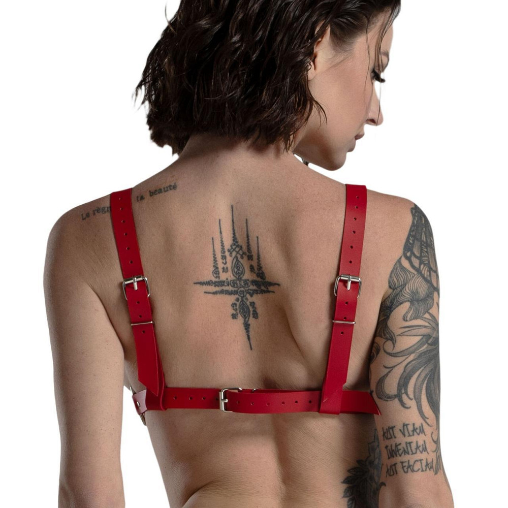 Лиф из натуральной кожи Feral Feelings - Bikini Top Red Sex Aura Киев - изображение 3