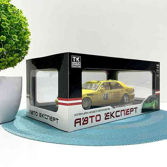 Машинка Авто Експерт Mercedes-Benz S-Class W140 металопластикова 1:24 звук світло інерція відчиняються двері капот багажник Жовта Чернігів