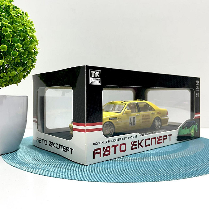 Машинка Авто Експерт Mercedes-Benz S-Class W140 металопластикова 1:24 звук світло інерція відчиняються двері капот багажник Жовта Чернігів - фото 6