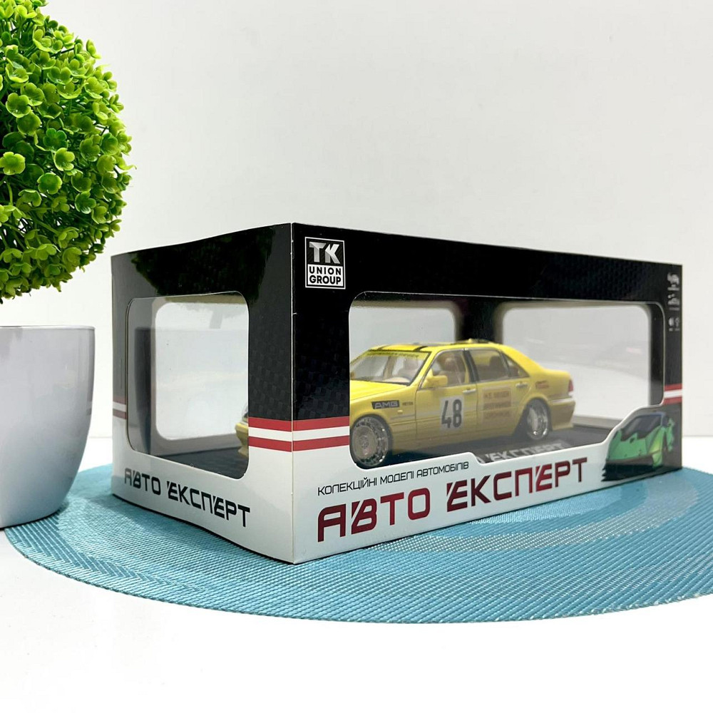 Машинка Авто Експерт Mercedes-Benz S-Class W140 металопластикова 1:24 звук світло інерція відчиняються двері капот багажник Жовта Чернігів - фото 6