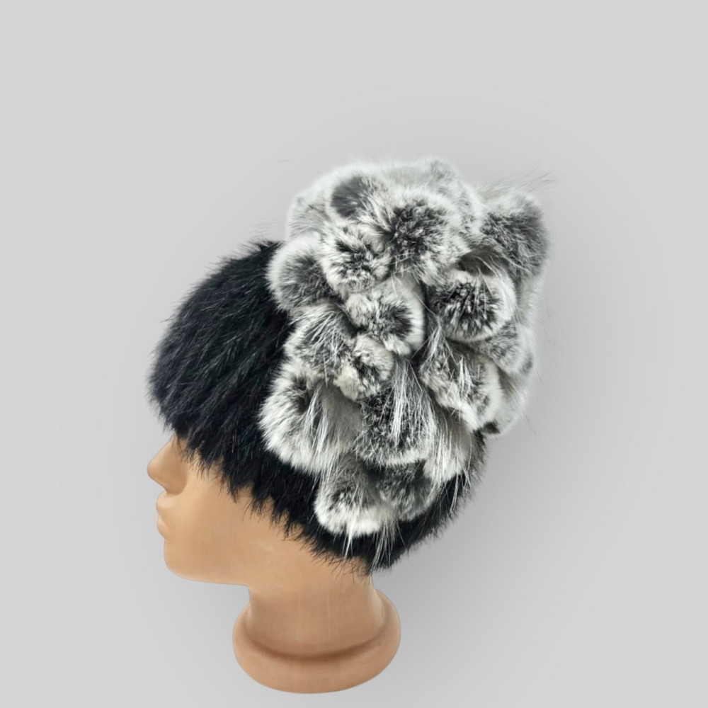 Шапка хутряна жіноча виноград Каріна Чорний Харків - фото 1