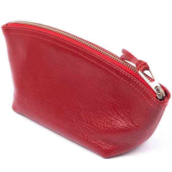 Женская косметичка из кожи Amelin GRANDE PELLE 11303 Красная Киев