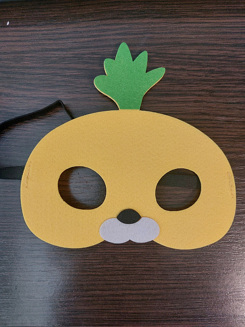 Детская маска Морква 16 на 16 см желтый Киев - изображение 1