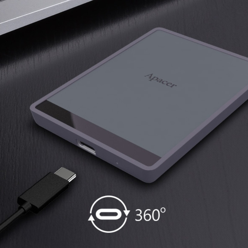 Портативний SSD Apacer AS724 1TB USB 3.2 Gen.2 Type-C Read/Write 500MB/s Mauve Киев - изображение 4