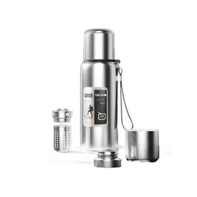 Термос Merlion з ситечком та чашкою 1 л, сталевий (ZK-127-1000Grey) Винница