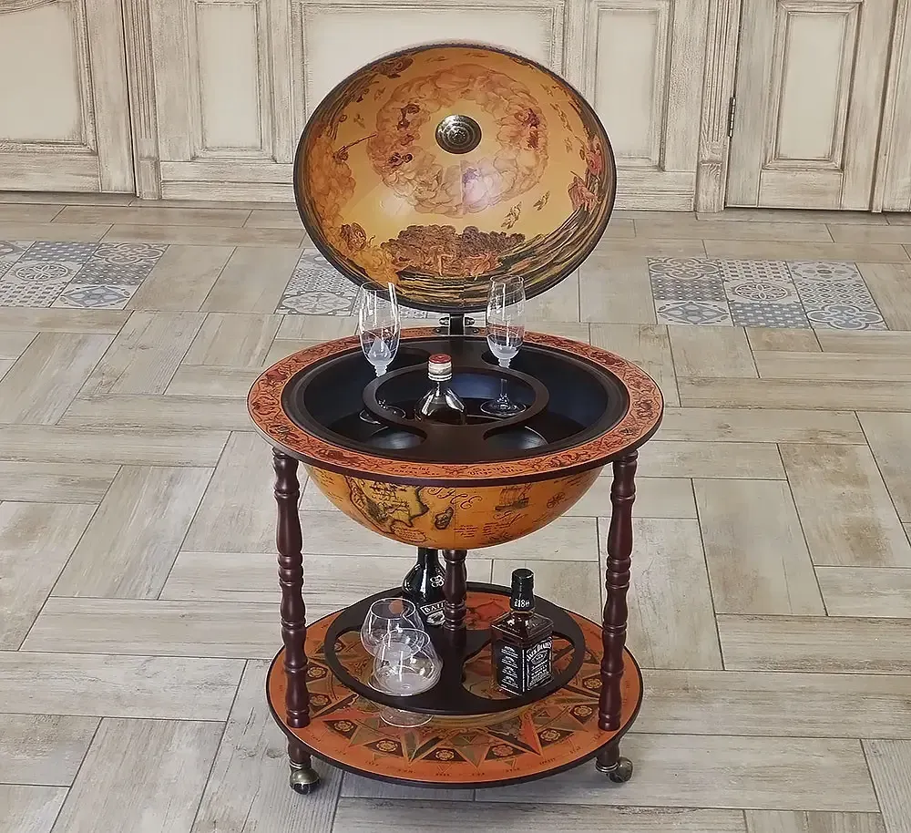 Глобус бар на пол Древняя карта коричневая сфера 45 см Гранд Презент mastersem Киев - изображение 1