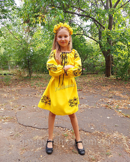 Сукня вишиванка жовто-чорна Кривой Рог - изображение 1