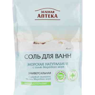 Соль для ванн Зелена Аптека Универсальная Морская натуральная С солью Мертвого моря 500 г (4823015936289) Винница