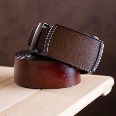 Ремень Vintage Мужской c пряжкой-автомат Коричневый (20339) Винница - изображение 6