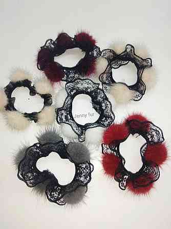 Гумка хутряна для волосся з норки Харків