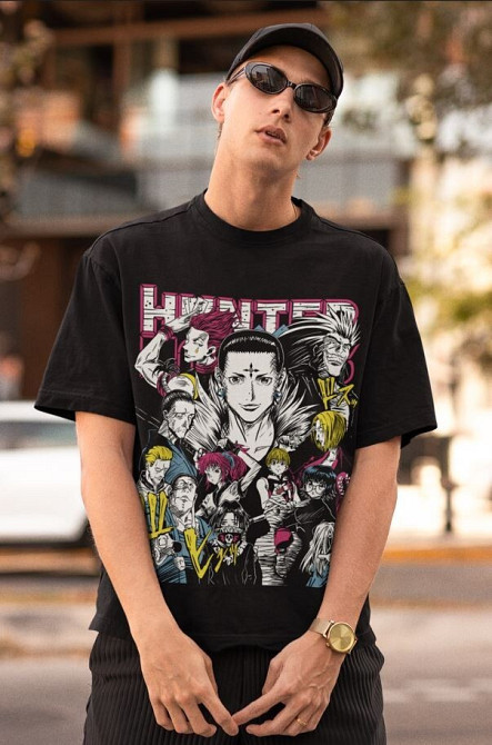 Футболка чоловіча з аніме принтом Пхантом Троупе Схіртс Аніме оверсайз (S/M/L) Чорний AnimeJ0940 Дніпро - фото 8