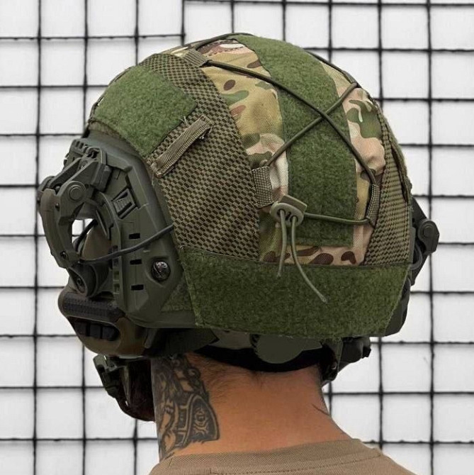 Тактический комплект шлем Fast Helmet + кавер + активные наушники М32 + крепление на шлем Винница - изображение 5