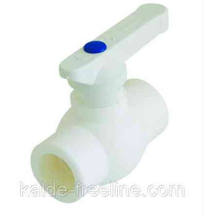 Кран кульовий поліпропіленовий Kalde ∅20 білого кольору Харків