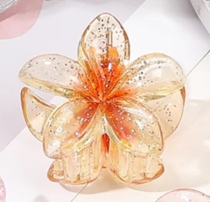 Заколка-крабік квітка маленька Червоний Смела - изображение 1