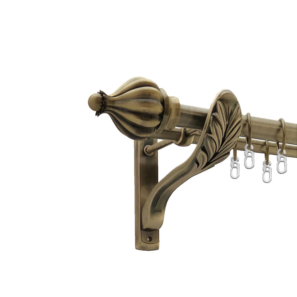 Карниз Orvit Таджа металевий дворядний ретро Антик 25\19 мм 200 см (4301719) Львів - фото 1