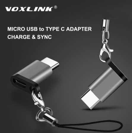 Перехідник адаптер Voxlink MICROUSB — TYPE-C Black Київ