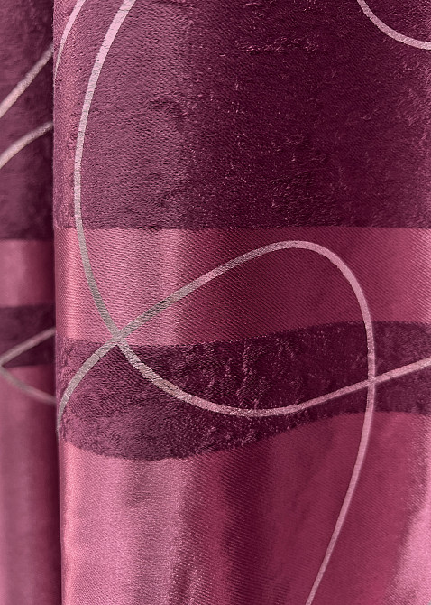 Комплект готовых штор VR-Textil Софт Лиана № 1920ш Малиновый 100х270 см 2 шт (31-988) Киев - изображение 7