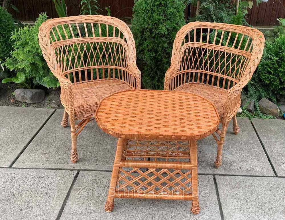 Плетеный набор мебели с овальным столом Киев - изображение 1