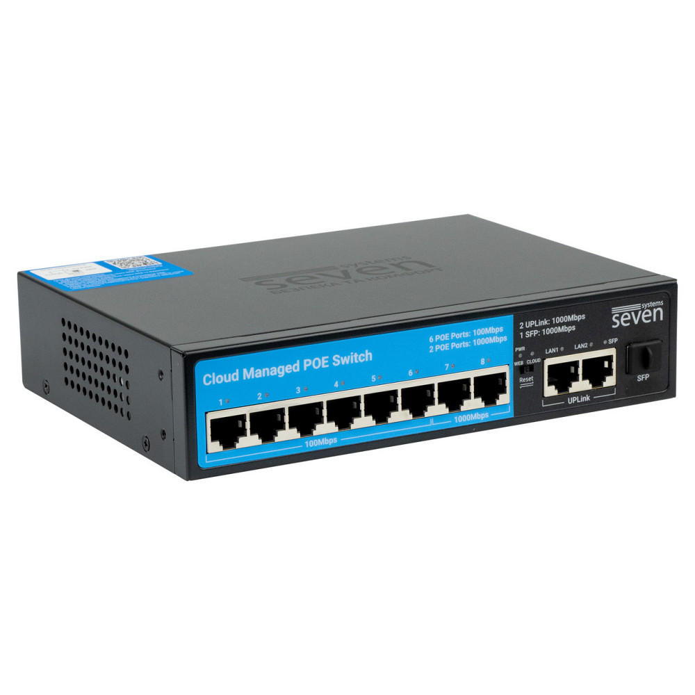 Облачно управляемый 11-портовый PoE-коммутатор SEVEN PS308G Киев - изображение 6