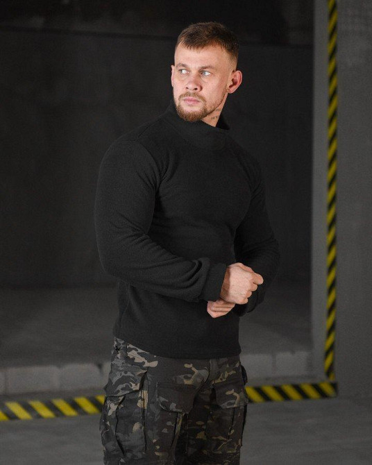 Гольф флисовый черный ВТ4789 Одесса - изображение 1