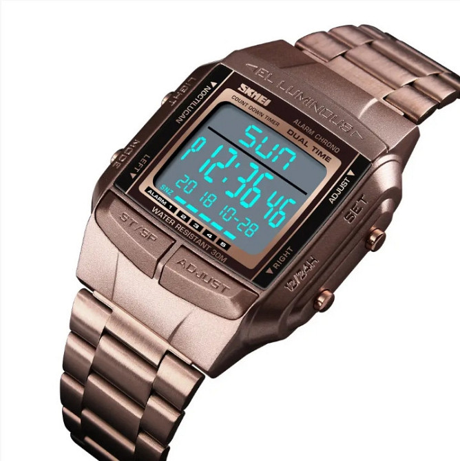 Спортивний годинник Skmei Illuminator Темне кофе Вінниця - фото 6