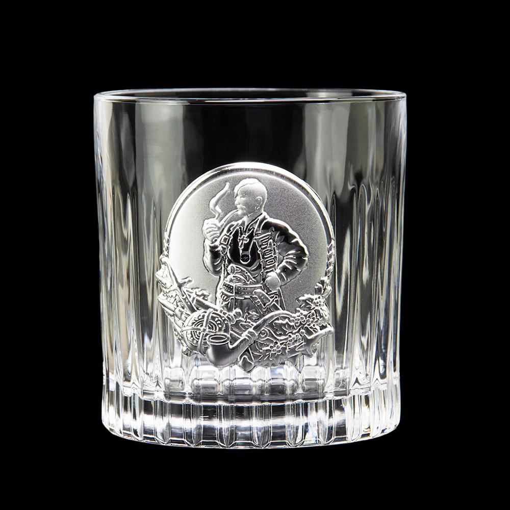 Набор бокалов для виски Козаки Boss Crystal (6 бокалов) хрусталь декорирован серебром Киев - изображение 4