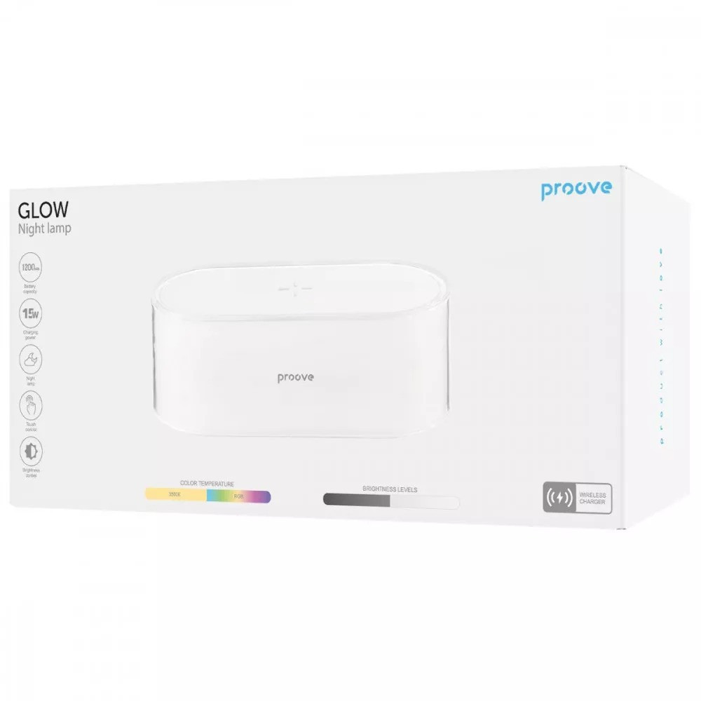 Нічник з бездротовою зарядкою Proove Glow White (PLPG00102002) ( 13756 ) Харків - фото 2