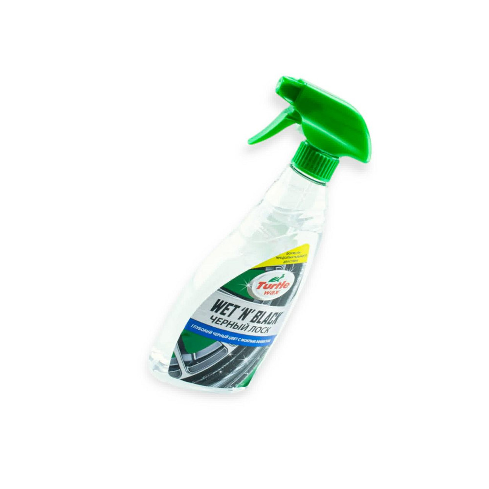 Очищувач-відновник кольору гуми та пластику Turtle Wax Wet N Black (500мл) тригер Мукачево - фото 1