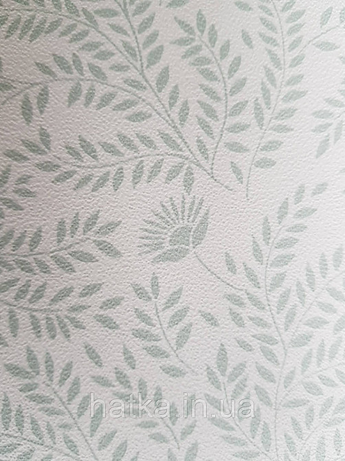 Шпалери флізелінові дитячі еко Lutece Tartine et Chocolat листя гілочки квіти смарагдові на білому Київ - фото 3