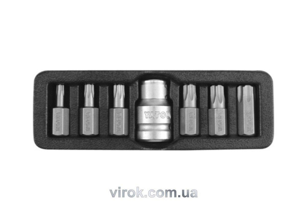Набір насадок викруткових YATO TORX SECURITY T25-55 з перехідником 1/2" 7 шт Одеса - фото 1