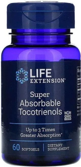 Витамин Е (токоферолы) Life Extension Vitamin E Super-Absorbable Tocotrienols 60 капс Киев - изображение 1