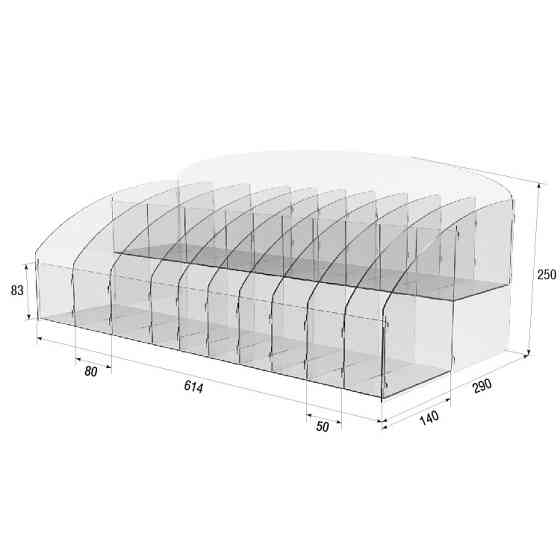 Шоу бокс EKOSTAR для чайных пакетиков 614х290х250 Киев