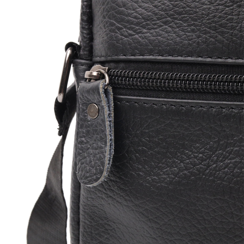 Сумка чоловіча шкіряна Чорна (Vintage) Київ - фото 12