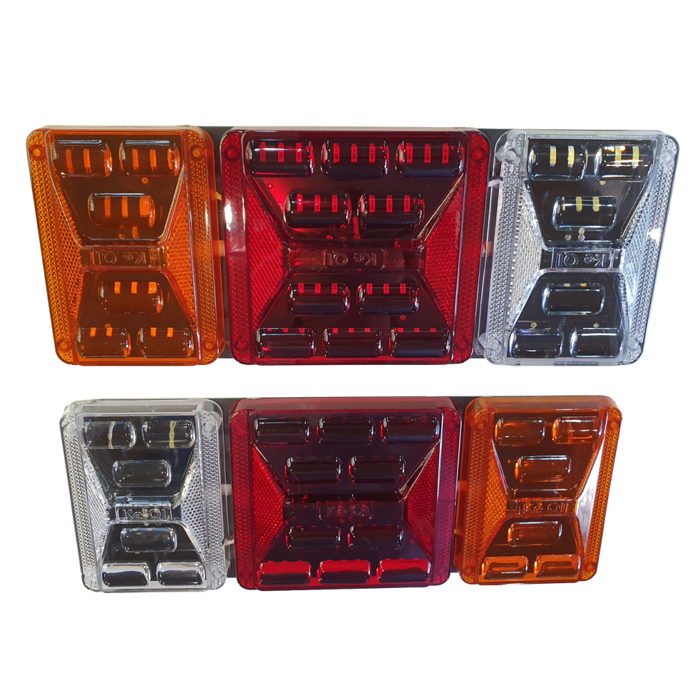 Ліхтар LED задній універсальний 325 х 130 х 20; 24v; 108 led діодів; (38Amber + 48Red + 22White) Мукачево - фото 6