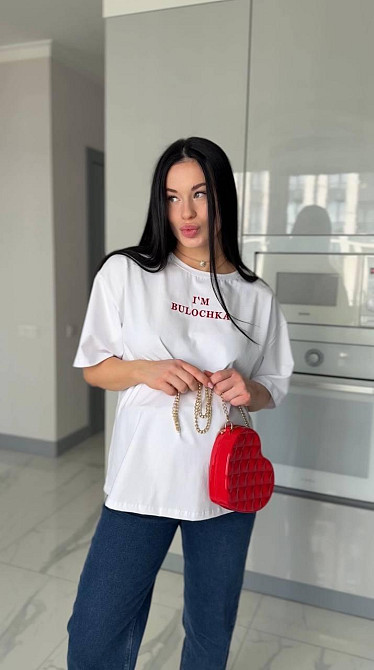 Жіноча стильна оверсайз футболка “I’M BULOCHKA” кулір Одеса - фото 3
