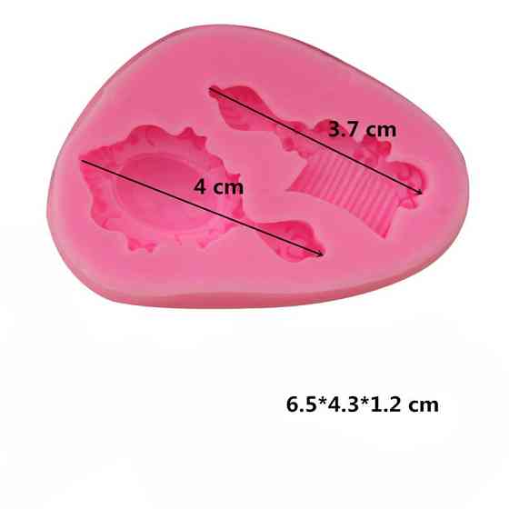 Силиконовый молд Расческа и Зеркало 65 на 43 мм розовый Киев