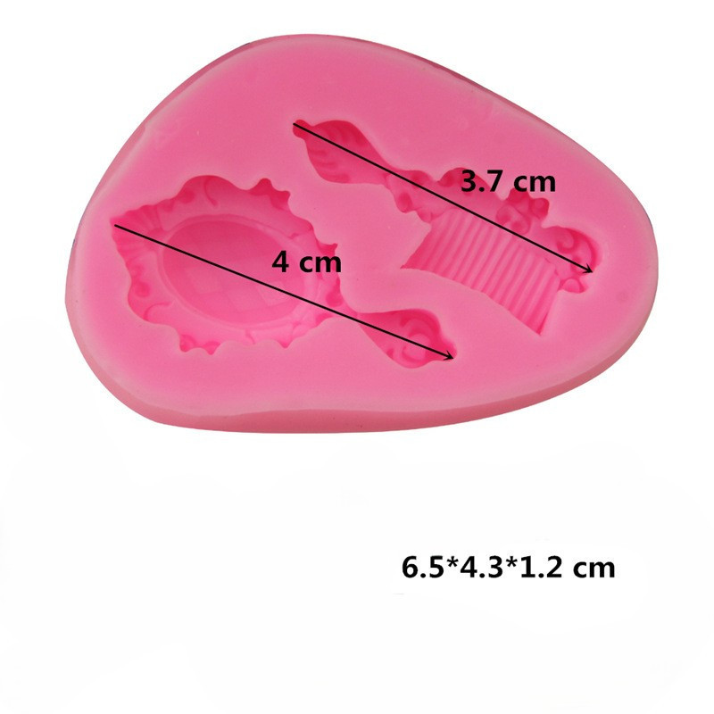 Силиконовый молд Расческа и Зеркало 65 на 43 мм розовый Киев - изображение 2