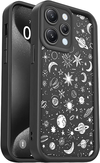 Силиконовый чехол для Xiaomi Redmi 12 4G тонкий лёгкий мягкий с защитой камеры антишок чёрный Киев - изображение 1