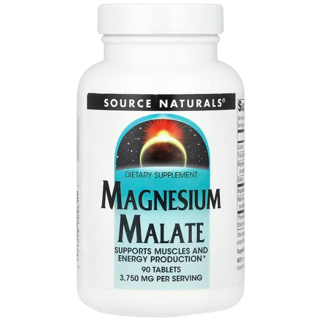 Магний малат, Magnesium Malate, Source Naturals, 3750 мг, 90 таблеток (1250 мг в 1 таблетке) Луцк - изображение 1