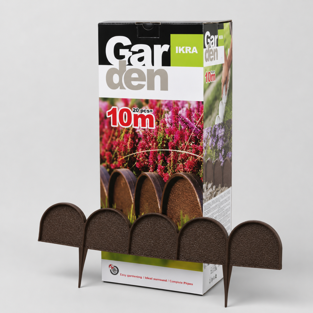 Бордюр садовий Prosperplast GARDEN LINE, коричневий, 10 м Київ - фото 15