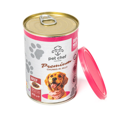Вологий корм для собак Pet Chef З яловичиною 415 г (4820255193618) Вінниця - фото 3