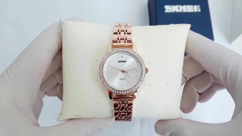 Женские классические часы Skmei 1311 Malibu (Золотистые) Винница - изображение 8