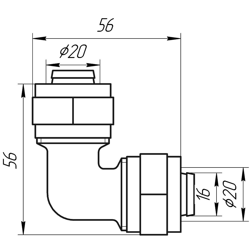Кутник проміжний APE ITALY 751 L 20x20 Луцк - изображение 4