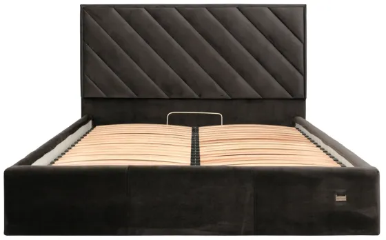 Ліжко Двоспальне Chicago Comfort 180 х 200 см Riviera 97 З підйомним механізмом та нішою для білизни Темно-сірий Київ