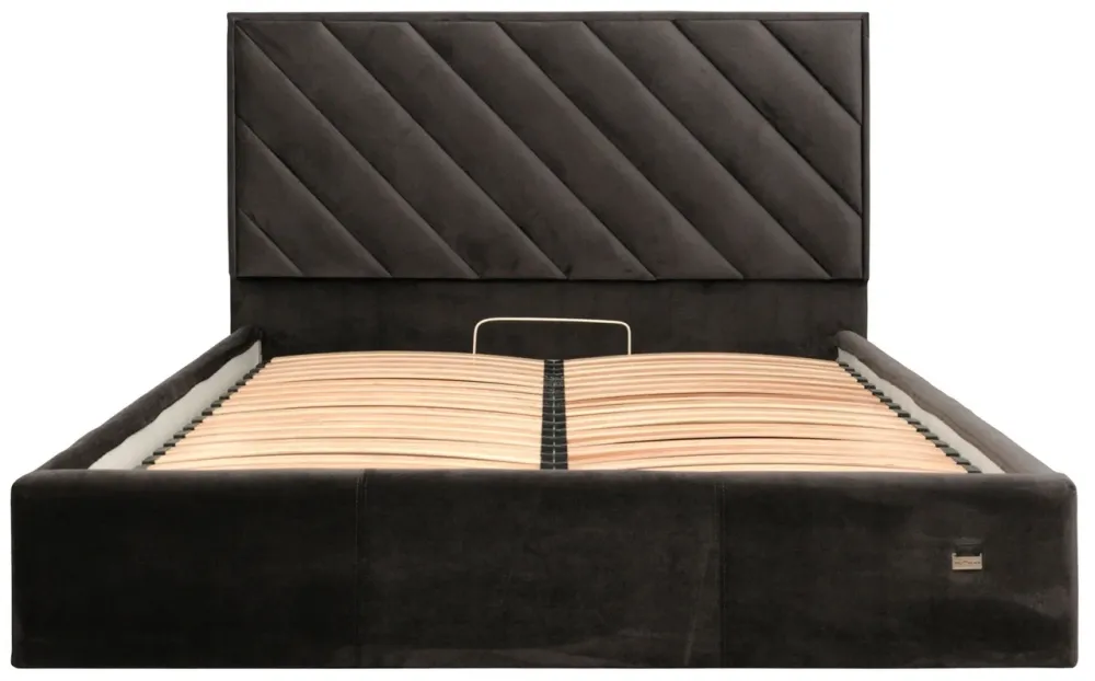 Ліжко Двоспальне Chicago Comfort 180 х 200 см Riviera 97 З підйомним механізмом та нішою для білизни Темно-сірий Київ - фото 2