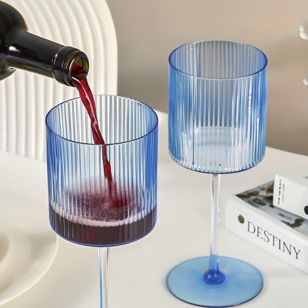 Бокал для вина 350 мл, 1 шт, прочный, пластиковый, многоразовый, для вин и напитков прозрачно-синий Каменец-Подольский - изображение 2
